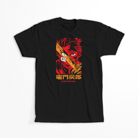 Koszulka Czarna Demon Slayer / Kimetsu no Yaiba / Miecz zabójcy demonów - WYBIERZ KOLOR KOSZULKI I FASON Damska M