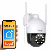 Inteligentna Kamera 2K Zewnętrzna Obrotowa 360° Aplikacja Tuya Monitoring
