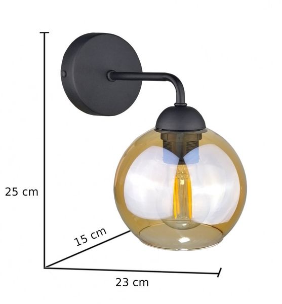 Kinkiet 1xE27 MELLE BLACK zdjęcie 4