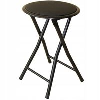 47752 Taboret składany 30 cm czarny PATIO
