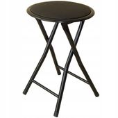 47752 Taboret składany 30 cm czarny PATIO