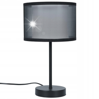 LAMPA STOŁOWA szara Z PODWÓJNYM KLOSZEM żelazo i metal