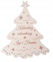 Drewniany kalendarz adwentowy, baza do kalendarza