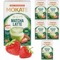 Matcha Latte Truskawkowa Japońska Zielona Herbata Instant 5 szt. MOKATE