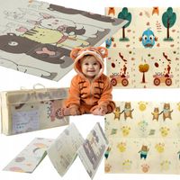 DWUSTRONNA MATA EDUKACYJNA MATA PIANKOWA DLA DZIECI XPE 150x200x1 SKŁADANA