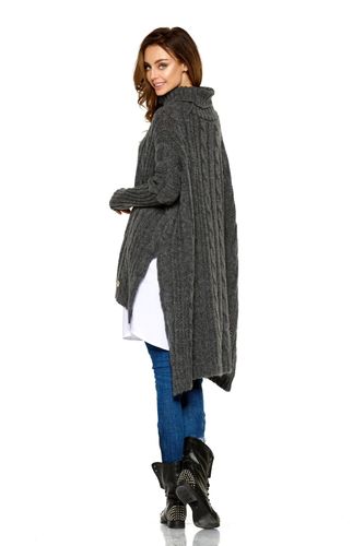 Moherowy sweter golf oversize jak ponczo na Arena.pl