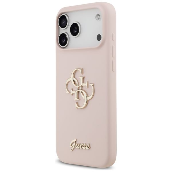 etui guess silicone big 4g script do     iphone 17 pro max różowy zdjęcie 2