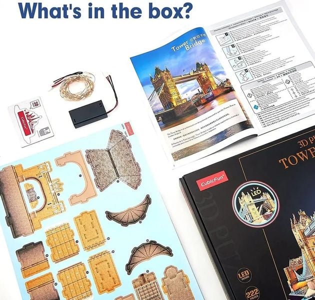 Cubic Fun Puzzle 3D Tower Bridge Led 5317 zdjęcie 11