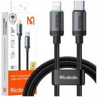 mcdodo ładowarka kabel usb-c lightning szybkiego ładowania do iphone 1m led