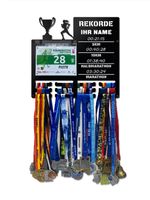 Wieszak na medale i numery startowe REKORDY BIEGOWE RUN twoje imię  87.1