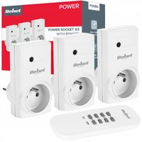 2 x Gniazda zdalnie sterowane pilotem 25 metrów 3 szt Rebel 1000 W