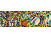 90X30CM JAZZ LATA 70 TRÓJ OBRAZ