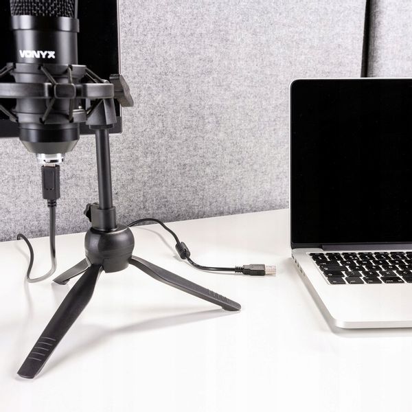 Mikrofon pojemnościowy USB STUDYJNY TRIPOD stołowy podcast YOUTUBE zdjęcie 2