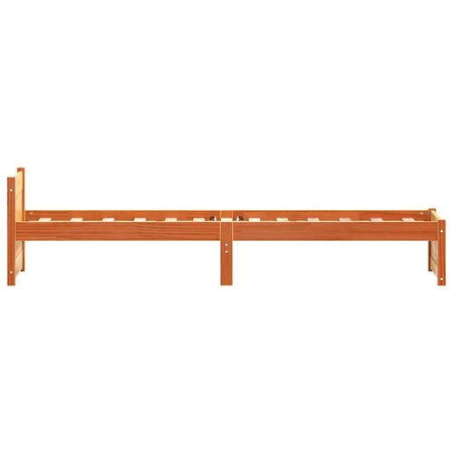Ramka łóżka Woskowy brąz 75 x 190 cm Lite drewno sosnowe na Arena.pl