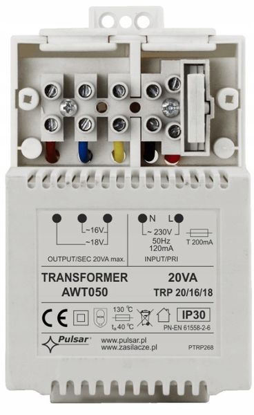 Transformator do central alarmowych Pulsar AWT050 zdjęcie 3