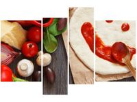 130CM 85 OBRAZ 4 ELEM PIZZA DOMOWA ŚCIENNY