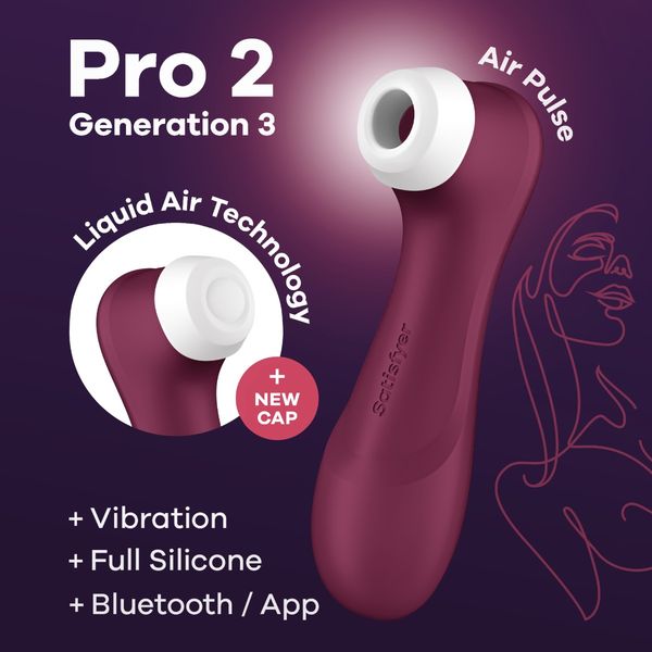 Satisfyer Pro 2 Generation 3 Connect App Wine Red zdjęcie 6