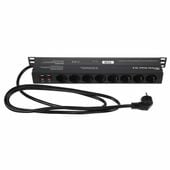 Listwa Zasilająca Rack 19" 1U the t.racks Power 16 S 16 Gniazd Przełączana