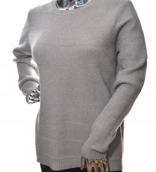 Stylowy damski sweter z błyszczącą nitką L / XL zdjęcie 1