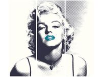 90CM 80 OBRAZ 3 ELEM MARILYN MONROE TURKUSOWYMI USTAMI ŚCIENNY