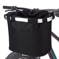 KOSZ ROWEROWY KOSZYK PŁÓCIENNY PRZEDNI TORBA UCHWYT NA KIEROWNICĘ OCHRONNY