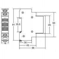 Wskaźnik napięcia 3F cyfrowy 80-500V PSMV/3