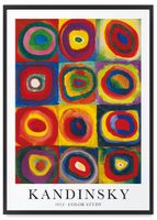 Plakat Kandinsky color study 50x70 cm w czarnej ramie