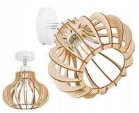 Lampa kinkiet ścienny E27 regulowany LOFT Drewno