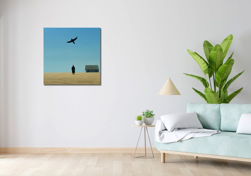 Obraz 70x70cm Samotny i Wolny zdjęcie 2