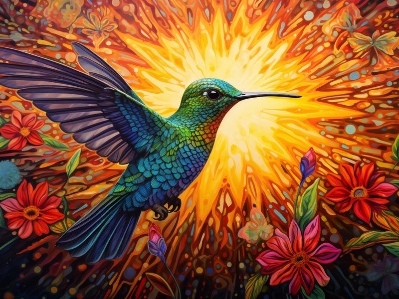 Plakat 80x60cm Koliber Barw zdjęcie 1