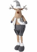 Pluszowy szary renifer figurka 70 cm