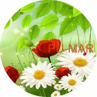 Opłatek na tort Urodziny Czerwone Maki Kwiaty Tekst Gratis