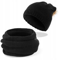 KOMPLET ZIMOWY CIEPŁY DAMSKI NA ZIMĘ OCIEPLANY 2W1