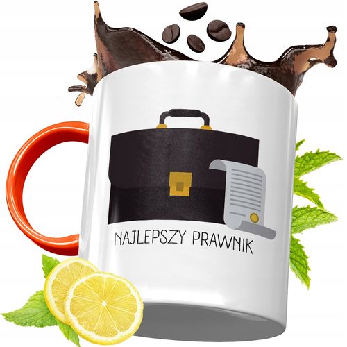 Kubek Pomarańczowy Dla Prawnika Prezent Z Nadrukiem Ze Zdjęciem na Arena.pl