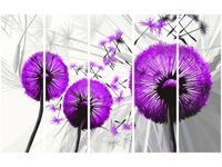 70CM 150CM OBRAZ 5 ELEM DMUCHAWCE FIOLECIE ŚCIENNY