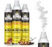 3X ŚRODEK NA PLUSKWY PCHŁY PRUSAKI ŹÓŁTA BOMBA DYMNA FOGGER GAZ