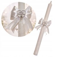 Świeca komunijna do Pierwszej Komunii Świętej ręcznie zdobiona gromnica