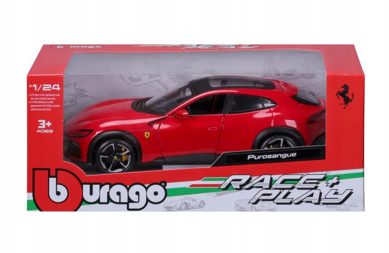 Auto metal., 1:24, FERRARI R & P, czer. zdjęcie 3