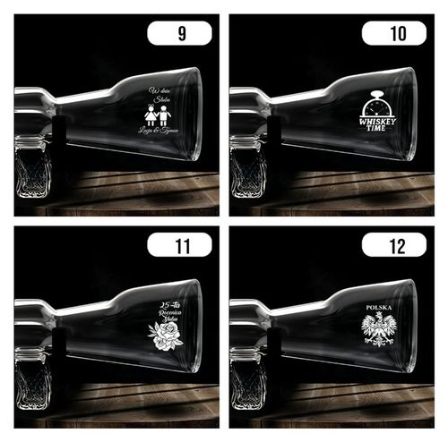 Zestaw do Whisky Karafka Karabin 4 Szklanki Grawer Prezent Urodziny Święta na Arena.pl