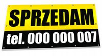 BANER REKLAMOWY SPRZEDAM MIESZKANIE DOM DZIAŁKĘ 200x100 BANERY PLANDEKA 2x1