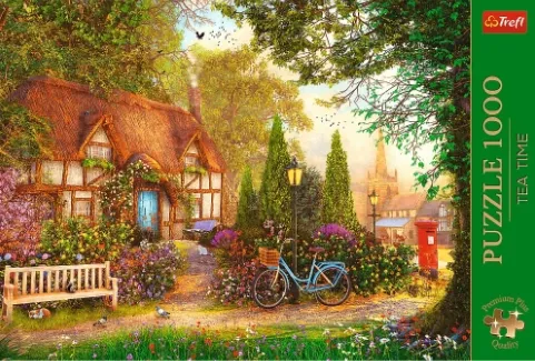 Puzzle 1000 elementów. Premium Plus Quality. Tea Time. Domek pod strzechą na Arena.pl