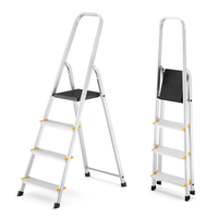 Drabina aluminiowa domowa jednostronna schodki HIGHER 4 stopnie 125 kg