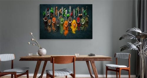 Obraz Canvas Łyżki z Ziołami i Przyprawami 100cm x 70cm na Arena.pl