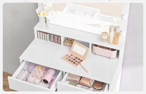 Toaletka kosmetyczna Z LUSTREM I OŚWIETLENIEM LED 2 szuflady 3 na Arena.pl