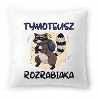 Poduszka Biała 40X40 Cm Dla Tymoteusza Dziecka Z Nadrukiem Ze Zdjęciem