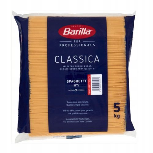 BARILLA SPAGHETTI PASTA DI SEMOLA 5kg włoski makaron Gastronomia na Arena.pl