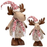 Świąteczny renifer 74 cm z teleskopowymi nóżkami ozdoba pod choinkę figurka