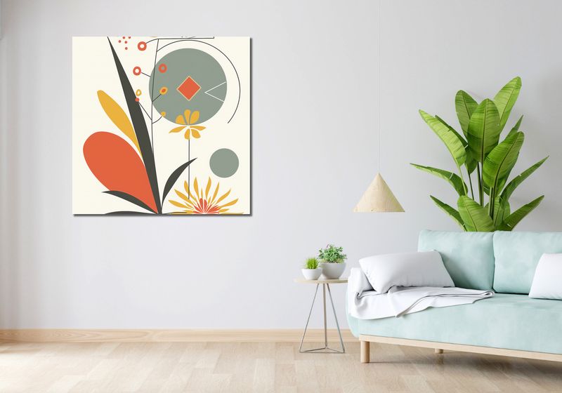 Obraz 100x100cm Geometryczny Ogród zdjęcie 2