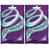 Airwaves Cool Cassis Guma do żucia bez cukru 29 g (21 drażetek) x 2 sztuk