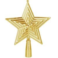 Czubek na choinkę 18,5 cm szpic, ażurowa gwiazda złota